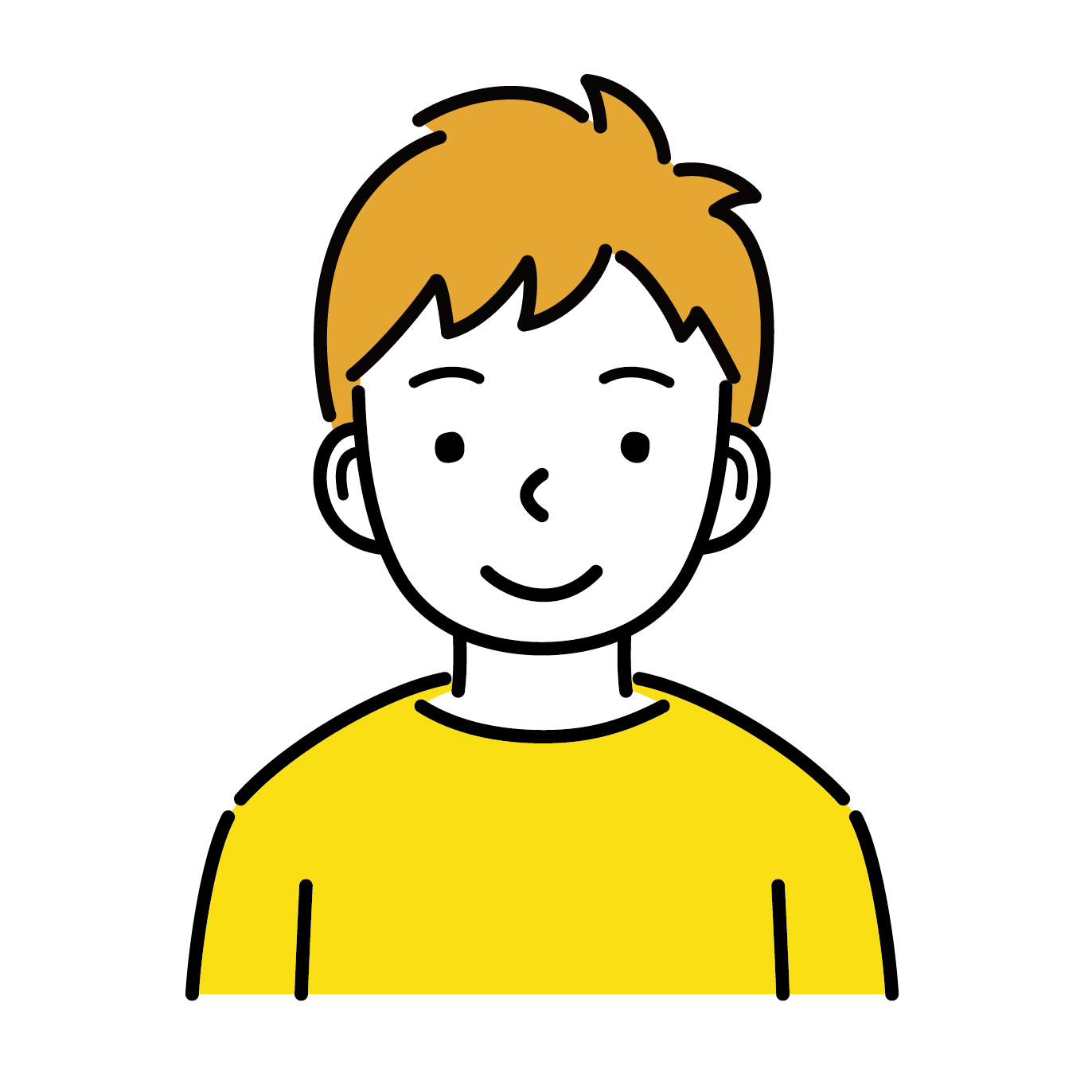 男の子_黃オレンジ
