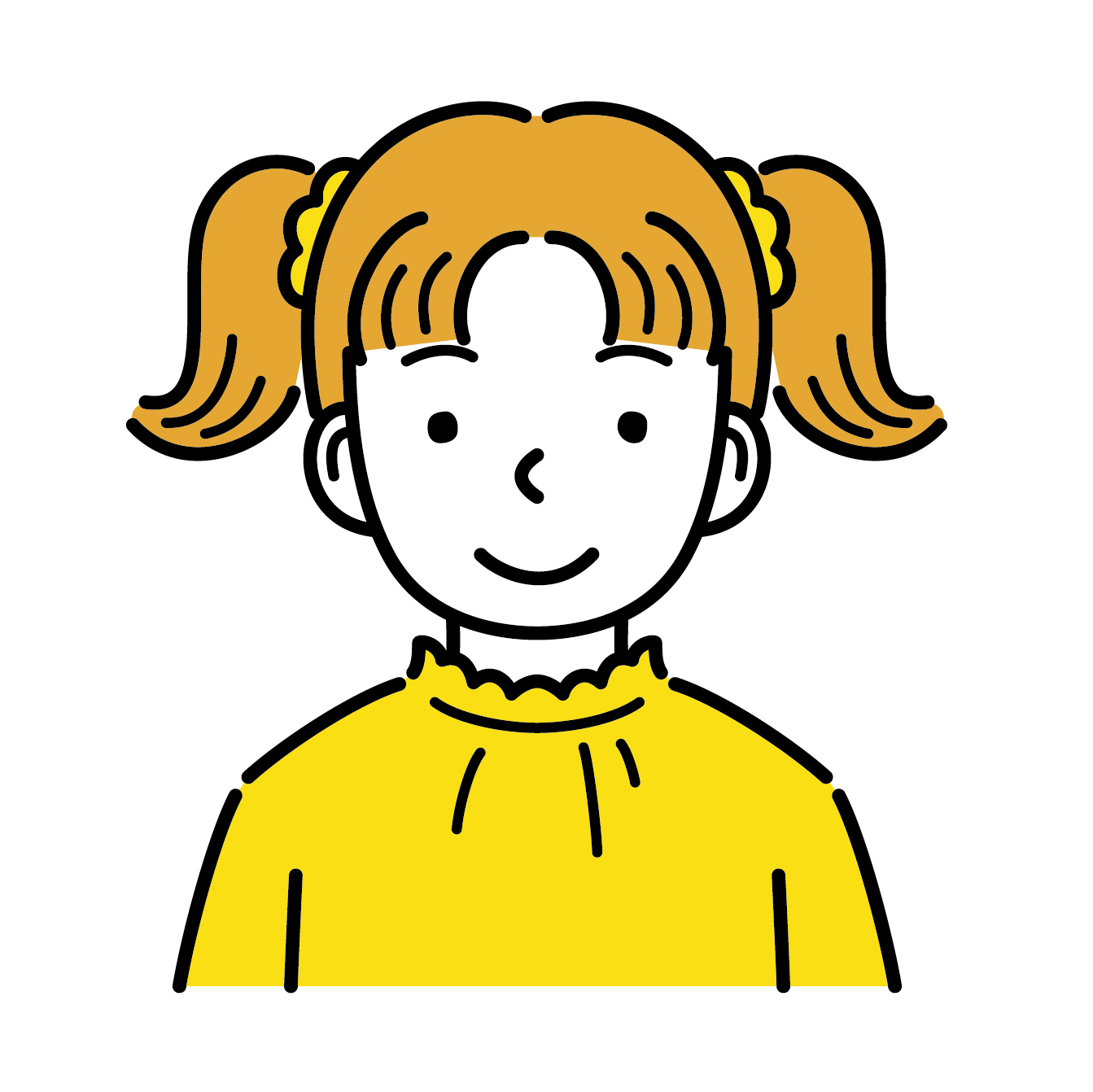女の子_黃オレンジ